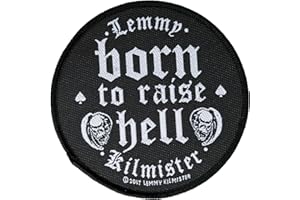 Lemmy Écusson brodé Born T o Raise Clair Motörhead - Tissé et sous licence