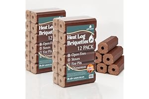 GARDENCO 24 High Energy Hot A1 Compressed Firewood Logs (2x12)10kg Hot Burning Briquettes for Open fires, charcoal & kiln dried log, Wood Stoves, BBQ's, Log Burners, Camping Fires, Fire Pits (2x10kg Pack)