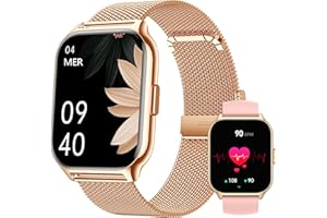 ZOSKVEE Smartwatch Uomo Donna, Effettua/Rispondi alle Chiamate, 2.0" Fitness Orologio, 100+ Modalità Sportive, Monitoraggio SpO2/Sonno/Pressione Sanguigna/Frequenza Cardiaca, Compatibile iOS/Android