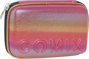 COMIX - Astuccio Scuola, Astuccio Maxi Zip per Bambini e Ragazzi, con Set Cancelleria Incluso, Cover Rigida con Maxi Logo in Rilievo e Tirazip in Metallo, 21 x 14,5h x 6,5 cm