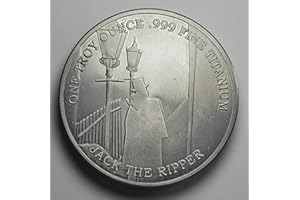 THE COMMEMORATIVE COIN COMPANY Fine/Pure .999 TITANIUM Coin/Round/Bar. JACK THE RIPPER. One Troy Ounce 31.1g. Investment/Bullion
