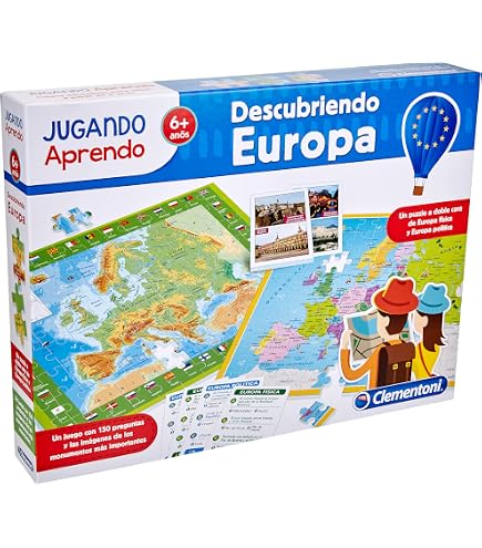 Clementoni Puzzle 250 Pezzi Supercolor - Exploring Maps: Great People In Europe, Per Bambini 7 Anni, Made In Italy, Dimensioni 48,5x33,5 Cm - 4