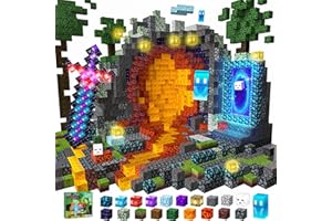 YOOHBERRYS Costruzioni Magnetiche per Bambini 200 PCS 2CM, Giochi Cubi Magnetici Luminose con LED, Blocchi Magnetici Building Blocks Giocattoli Montessori per Bambini 3 4 5 6 7 8 9 Anni (Spada)