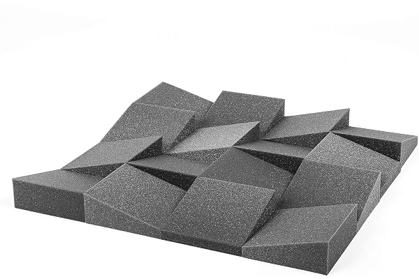 ACOUSPANEL Mousse Acoustique 32 Panneau Acoustiques 15x15x6cm Non Compressé Couleur Anthracite