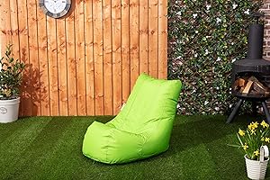 MaxiBean Bean Bag Chair Seat Indoor Or Outdoor Garden Beanbag Kids Gaming Recliner Cushion With Filling Included (Lime)