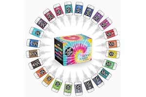 ‎CRAFT COLORS Craft Colors® Batik Set, 24 x Bright Batik Colours, Textile Paint for Creative Design, Includes Accessories (137)
