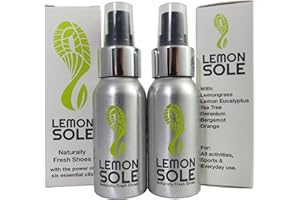 Lemon Sole Twin Pack - The POWERFUL & NATURAL shoe freshener & deodoriser spray with 6 essential oils. Great for Sport. Extremely Effective!