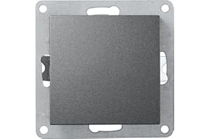 MC POWER Flair - Interruptor de luz empotrable (10 A, 230 V, conexión de bornes de rosca), color antracita mate