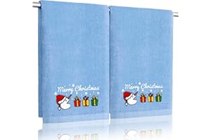 AGRIMONY Regali Divertenti Snowman Natale Asciugamani, Natale Decorazioni Asciugamano, Strofinacci Cucina Bagno Cotone, Idee Regalo Oggetti per La Casa Nuova, Regalo Secret Santa Compleanno per Donna Mamma