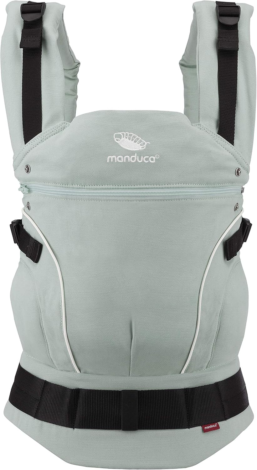 manduca FIRST Portabebes > Mint < Mochila Portabebe Ergonomica, Algodón Orgánico, Extensión de Espalda Patentada, para Recién Nacidos y Bebés de 3,5 a 20 kg (green)