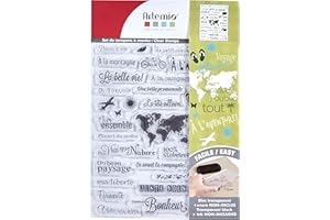 Artemio Tampon Clear - Mots du Voyage - 37 Tampons Transparents, Autre, Transparent, 15, 5 x 0, 4 x 26 cm