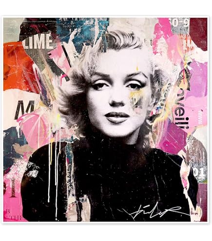 KUSTOM ART Poster série Pop Art Street Art Marilyn Monroe