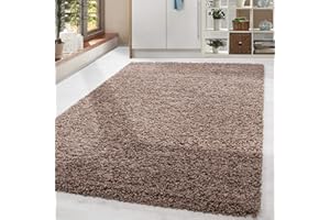 HomebyHome Alfombra Salon Peludo de Pelo Largo Moca 200x300 (200 x 290 cm) - Alfombras de Habitacion Sala de Estar Modernas Suave y Esponjoso - Alfombras Dormitorio Moqueta Cocina Rectangular