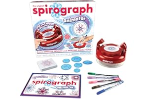 SilverLit- Spirograph Magique Loisirs créatifs-Effets de lumière rotatifs pour sublimer Les créations Dès 8 Ans, 1725Z, Coffret Atelier Animator