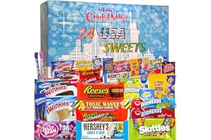 ‎C&T C&T Süßigkeiten USA Adventskalender 2025 | 24x amerikanische Candy & Sweets | Verbesserte Auswahl | Amerika Weihnachts-Kalender mit Süßigkeiten aus den Staaten