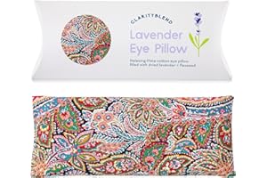 CLARITYBLEND AROMATHERAPY Aromaterapia z mieszanką jasności – organiczna lawenda i lniana poduszka pod oczy do jogi i relaksu bawełniana tkanina trawnikowa Pima – ręcznie wykonana w Wielkiej Brytanii – wiele wzorów (czerwona paisley)