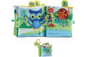 VTech-Baby Mi Primer Cuento Texturas y descubrimientos, Libro Infantil de Tela, Bebés +3 Meses, Descubre la Naturaleza y los Animales, estimula Sentido del Tacto, Anilla para Colgar, Versión ESP