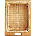 AKWAY Wicker Basket For Modular Kitchen | Rectangular Shape Pull Out Basket (16.5 W (414Mm) X 20 L X 4 H, Beige)(Beechwood)