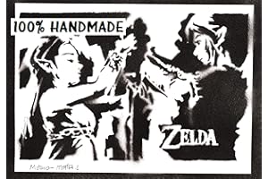 moreno-mata Real Handmade Graffiti Zel... and Link Gamer Poster Room Decor Home Wall Art Decoration Bedroom Gifts for Men and Women