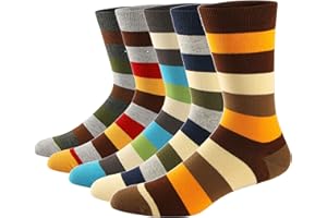 Ueither Calze da Uomo Coloratissimi in Cotone Stilisti Calzini Fantasia dal Design Comodo