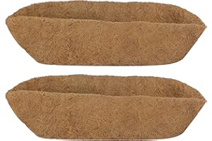 JOEN 30 Inch Trough Coco Liner,Half-moon Shape,Wall Planter Replacement Liners for Window Box(2 Pack)