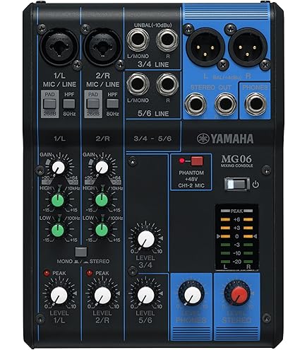 Yamaha MG06X - Compact 6-Channel Input Mixer, SPX Digital Effects