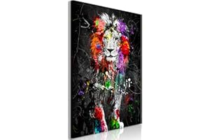 decomonkey - Impression sur Toile Intissée Animau Abstrait 40x60 1 Pièce - Tableau Décoration Appartement Cadre en Bois Photo Déco Salon Image Esthétique Peinture sur Toile Maison