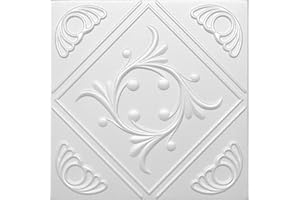 EURODECO (10 m²/40 unidades) Paneles de pared, paneles de techo, paneles de pared, paneles decorativos de poliestireno, color blanco (08107)