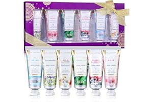 ‎SPA LUXETIQUE Spa Luxetique Mini Handcreme Set - Shea Butter Handcreme 6tlg Feuchtigkeitsspendende Handcreme Mit Aloe Vera Und Vitamin E, Handcreme für sehr Trockene Hände, Weihnachtsgeschenke, Muttertagsgeschenk