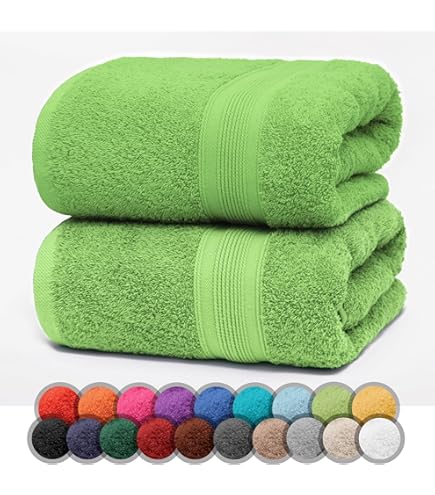 Serviettes D'Invitation NatureMark - Lot De 12 En 100% Coton 500 G/m², 30x50 Cm, Vert Foncé, Certifié Oeko-Tex