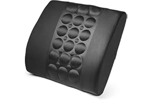 Lifenaxx ergonomisches Rückenkissen für das Auto, Büro, Haus - Stützt Ihren Rücken und korrigiert Fehlhaltungen - Lendenkissen aus Memory Schaum - Lordosenstütze LX-022, Schwarz