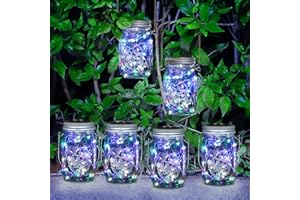 SENMI Lanterne Solari da Esterno - 6 Pezzi Lanterne da Esterno 30 LED Lampade Solari da Giardino IP65 Impermeabile Lanterna Solare Esterno per Giardino Esterni Interni Feste Natale (C-Multicolore)