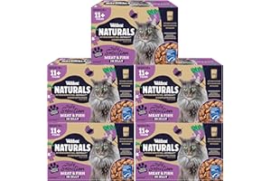 Webbox Naturals Complete Senior (11+) Wet Cat Food, 60 x Meat & Fish in Jelly Variety Pack - Made with Natural Ingredients and No Nasties (60 x 100g Pouches)