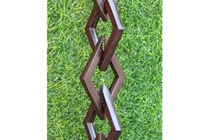 Kam Home Chaîne de pluie à maillons diamantés avec kit d'installation Noir 15 cm