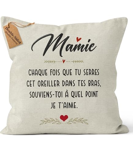 Housse De Coussin Personnalisée "Meilleur Papy" 45x45cm - Cadeau Emotionnel Pour Grand-Père