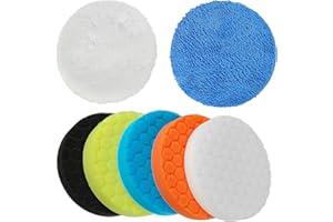 Spugna per lucidatura CDDCWZ (7 pezzi 150 mm) tampone per lucidatura set velcro tampone per lucidatura set di schiuma per lucidatura versatile per lucidatrice eccentrica levigatrice