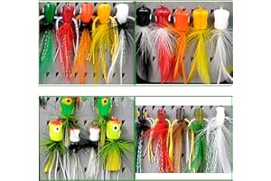 YAZHIDA Fliegenfischen-Fliegen-Set Poppers (pop21)