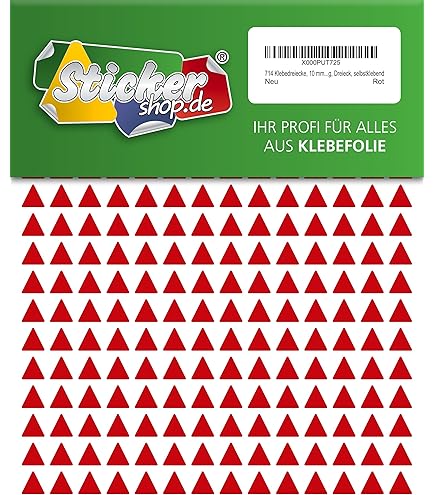 Adesivi Triangolari PVC - 714 Pezzi 10 Mm, Verde Lucido, Autoadesivi - Foto 12