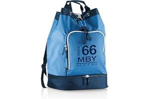 Manuel Balestra Bolsa de marinero con doble fondo y bolsillo frontal, dotada de asa y correas para uso en mochila., Royal, Large