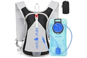 Arvano Mochila Hidratacion con Bolsa Hidratación para Hombre Mujer, Ligera Chaleco Hidratacion Trail Running, Pequeña Mochila Agua para Senderismo, Bicicleta, Ciclismo, MTB, Correr, Maratón, Esquí