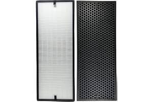 Juego de filtros Comedes para purificadores de aire Rowenta PU6010, PU6020, PU6015, PU6025, PU6040, PU6045, en lugar del filtro HEPA Rowenta/Tefal XD6077F0 o del filtro de carbón activo XD6061F0