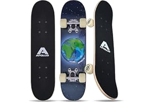 ‎APOLLO Apollo Kinder Skateboard, kleines Komplett Board mit ABEC 3 Kugellagern und Aluminium Achsen, Coole Designs für Kinder, Cruiser Boards für Mädchen und Jungs, Kinder Skateboard ab 3 Jahre