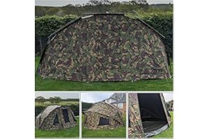 QUEST TACKLE Quest Defense 1 Man Bivvy DPM Camo | Carp Fishing | Day Shelter | Quick Erect