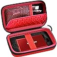 Case Compatible with Samsung T7/ T7 Touch Portable SSD 1TB 2TB 500GB USB 3.2 External Solid State Drive, Travel Carrying Storage Organizer Fits for USB Cables and More Accessories (Red)