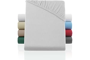‎BASATEX BaSaTex Fleece Flannelette Winter Fitted Sheet for Baby Cots, Flannelette Children's Fitted Sheet Made of 100% Cotton, Certified Made in Green, 70 x 140 cm, Silver