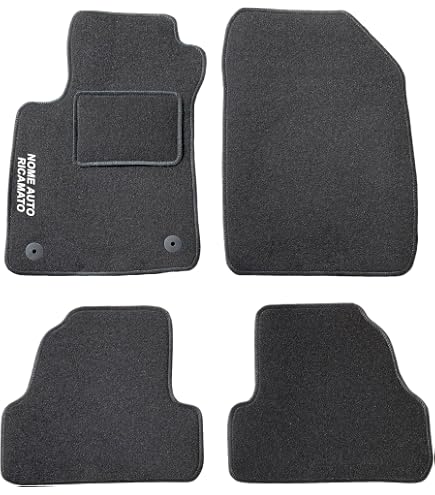 QUEMAR Tappetini Auto Su Misura Per Citroen C1 (2005-2013) – Set 4 Pezzi In Moquette Con Bordi Antracite, Ricami Personalizzabili