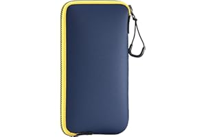 ‎ONEJOY OneJoy Handyhülle, Telefon-Geldbörse, Neopren-Handytasche, leichte Schutzhülle für Telefon, schlanke Thermo-Handy-Tragetasche mit Clip-on [ Marine/Gelb ]