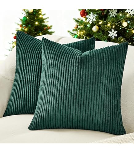 JOTOM Corduroy Zachte Gestreepte Gooien Kussenhoezen 40x60 cm Boho Decoratieve Kussenhoezen Lumbale Kussensloop Bank Huisdecoratie Kussenhoezen voor Bank Slaapkamer 16x24 Inch Set van 2 (Bordeaux