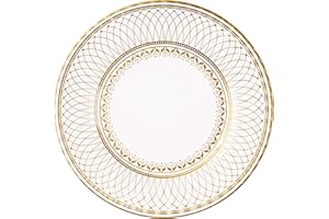 Talking Tables PPG-PLATE-LRG Party Porcelaine Lot de 8 Assiettes Grand Carton Papier Or 2,5 x 0,025 x 27 cm