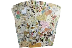ELCOZNZ 200Pcs Aesthetic Scrapbooking Supplies Vintage Art Journaling Paper and Stickers Ephemera Scrapbook Deco Paper for Creative Bujo Collage Junk Journal Planner Photo Album Craft DIY (Travel Memory)